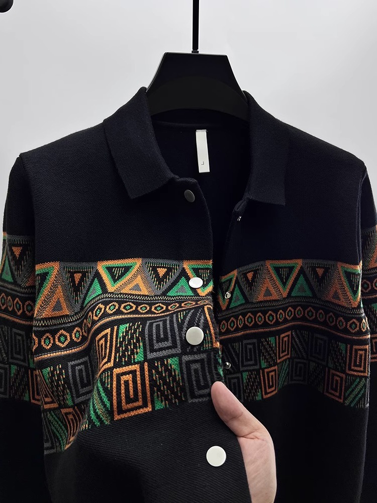 Urban Ethnic Fashion - Cardigan Lavorato a Maglia alla Moda