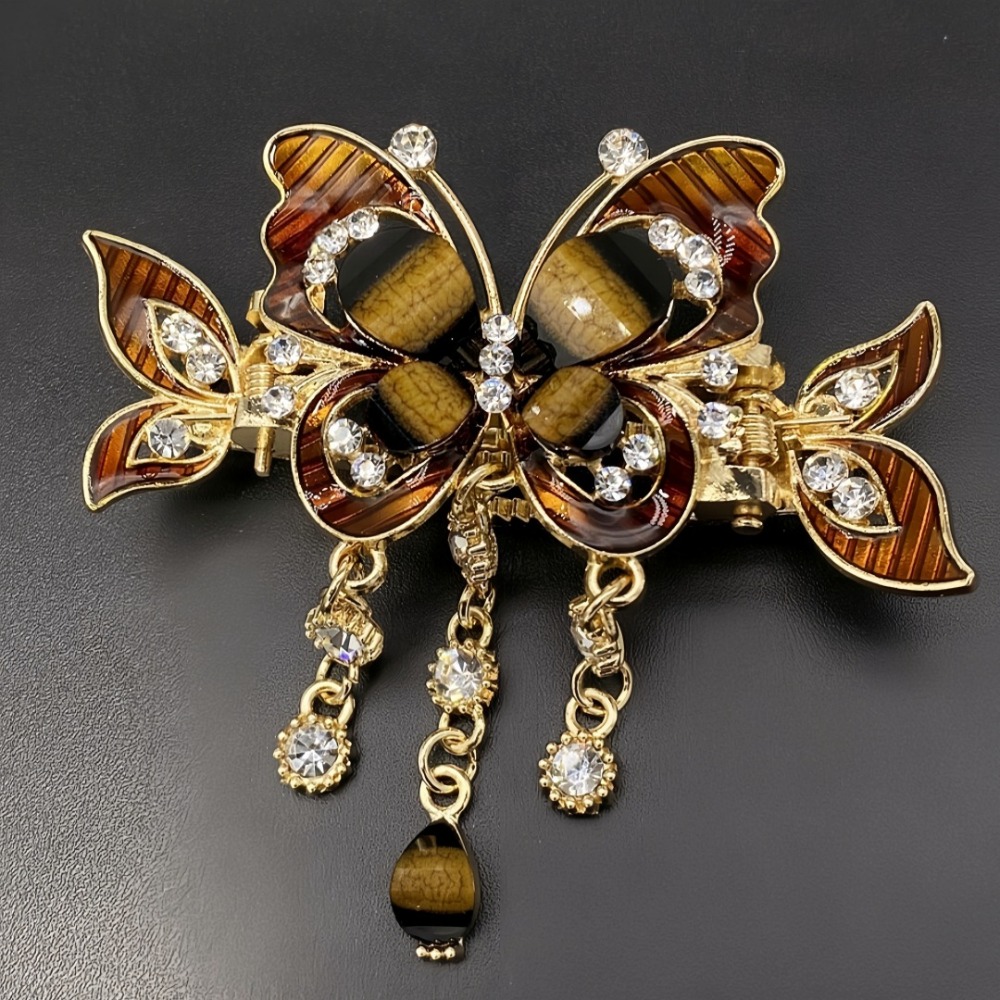 Ethnic Fashion Designers - Elegante Fermaglio per Capelli a Farfalla