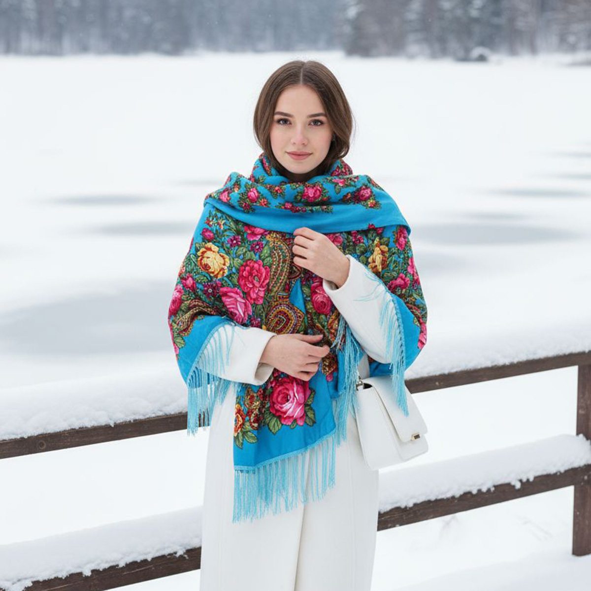 Women'S Ethnic Fashion Brands - Sciarpa stampata in stile etnico retrò