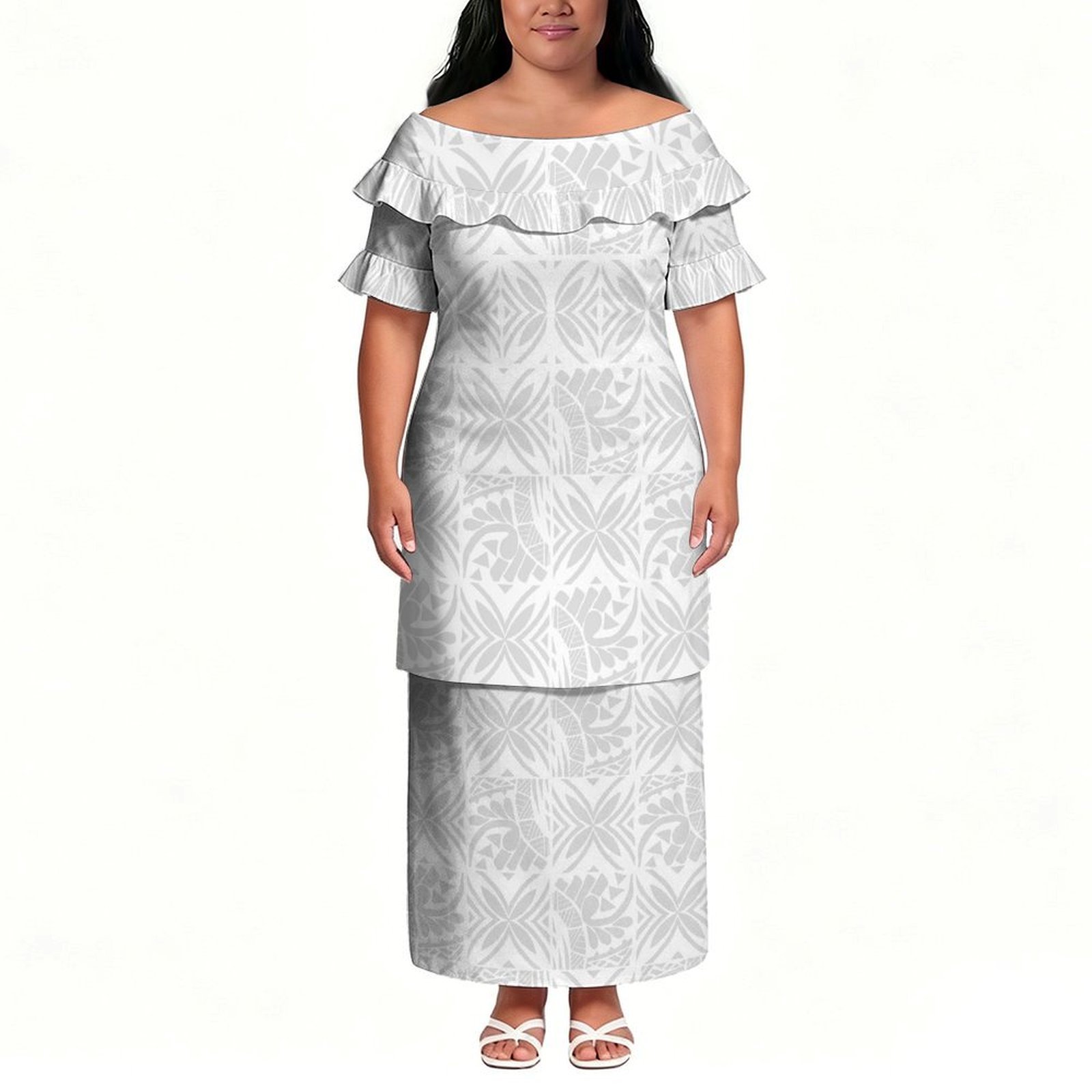 Ethnic Style Dresses - Abito a maniche corte da donna