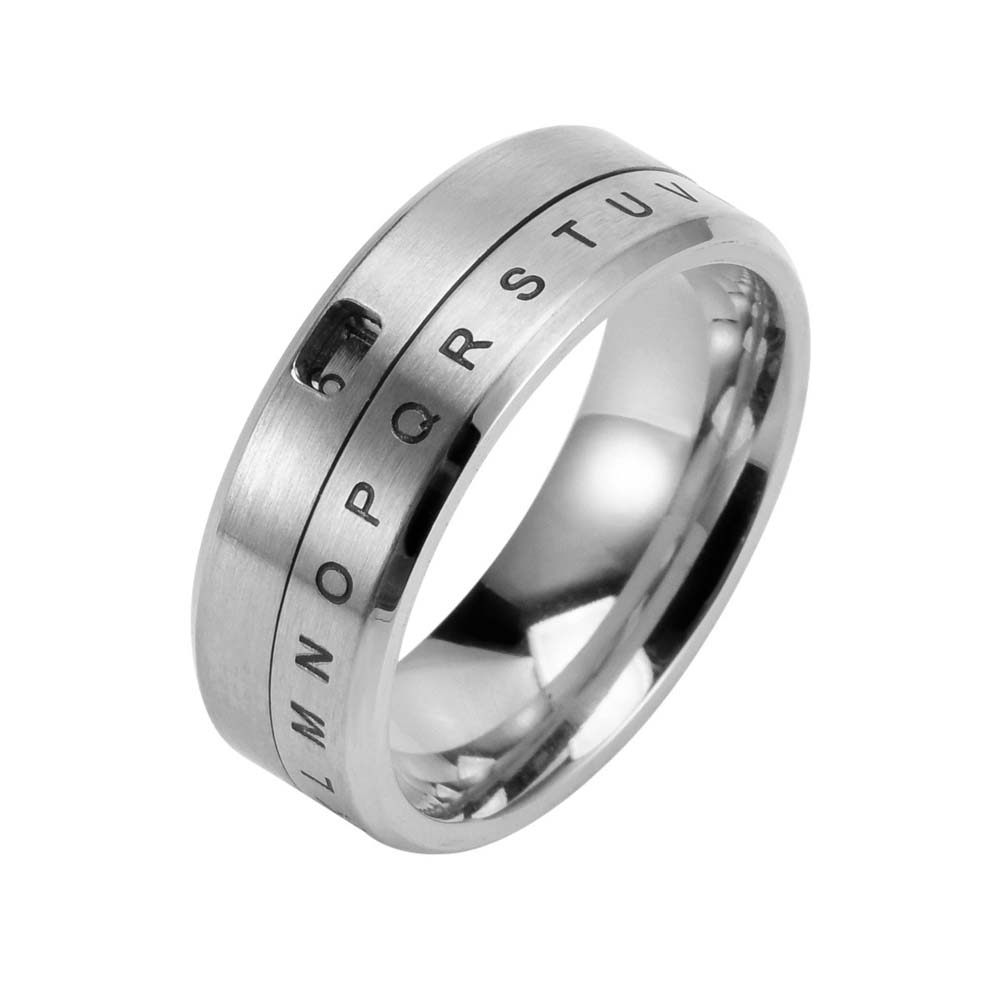 Urban Ethnic Fashion - Anello girevole da uomo in acciaio