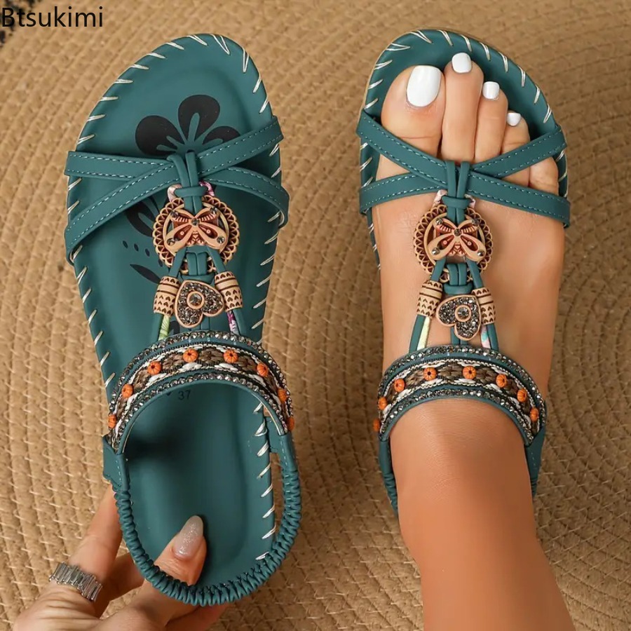 Ethnic Fashion In - Sandali Boho da Donna, Scarpe Casual