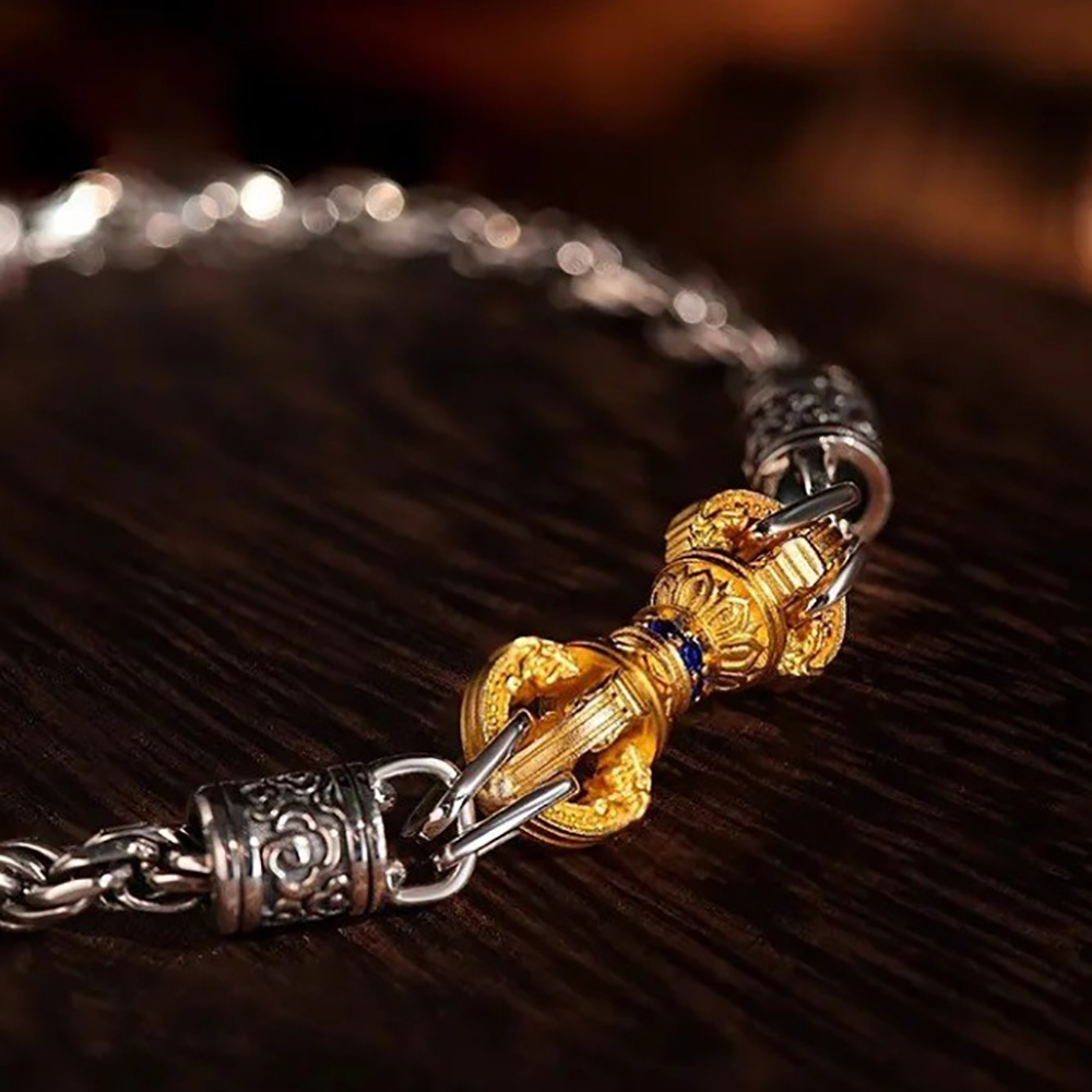 Ethnic Chic Fashion - Bracciale Tibetano Buddista con Ciondolo, Stile