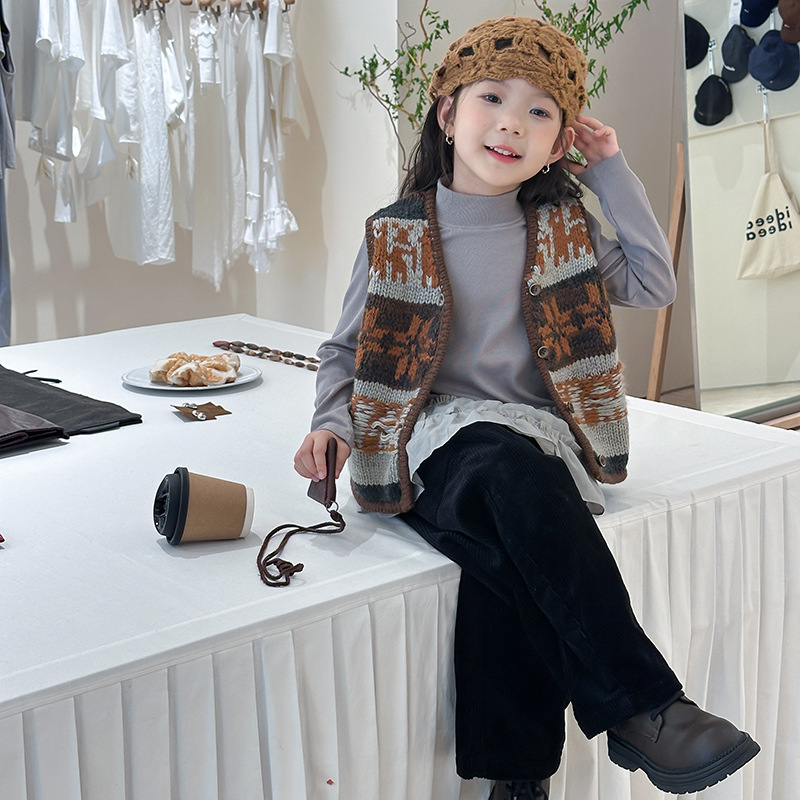 Ethnic Fashion Boutique - 2025 Autunno New Fashion Girl Gilet