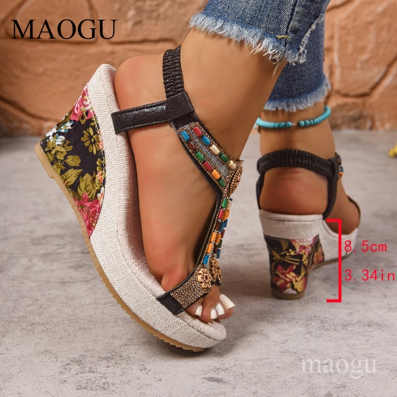 Sandali con Zeppa Floreali Boh - Ethnic Fashion In recensione e prezzo